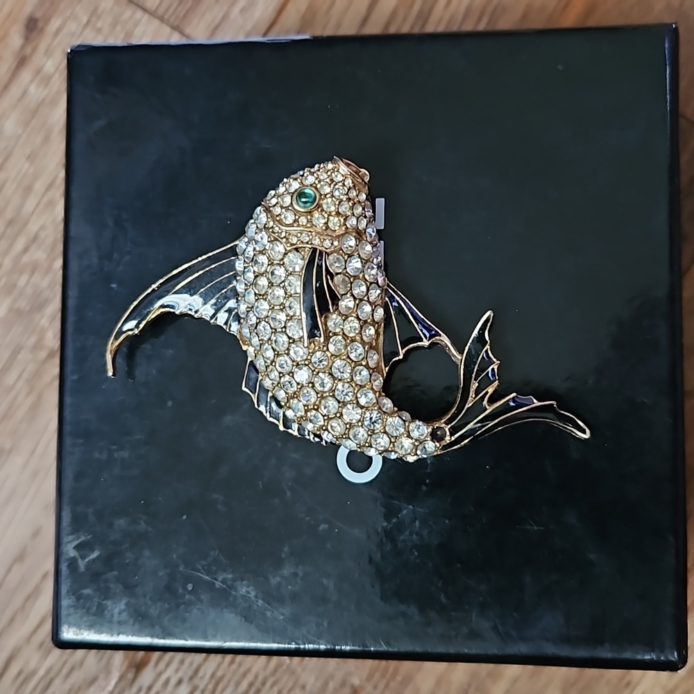 Vintage koi brooch
